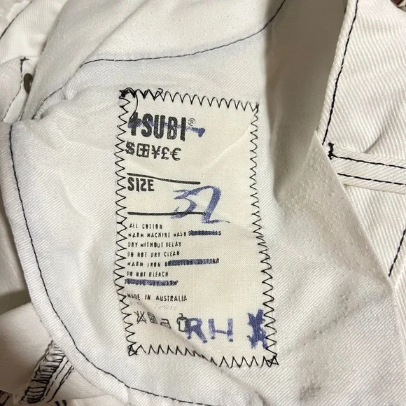 Original vintage tsubi White Jeans Mint Condition Never Worn RARE! Size 32 - Picture 7 of 7